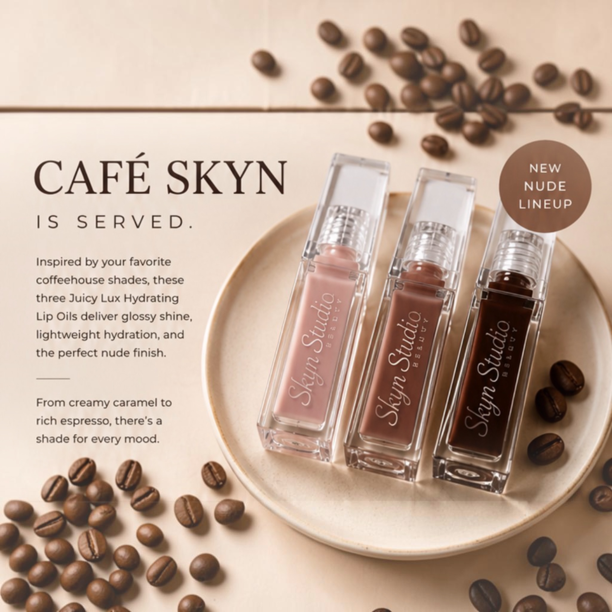 Cafe Skyn Coffee Collection Nude Lip Oils