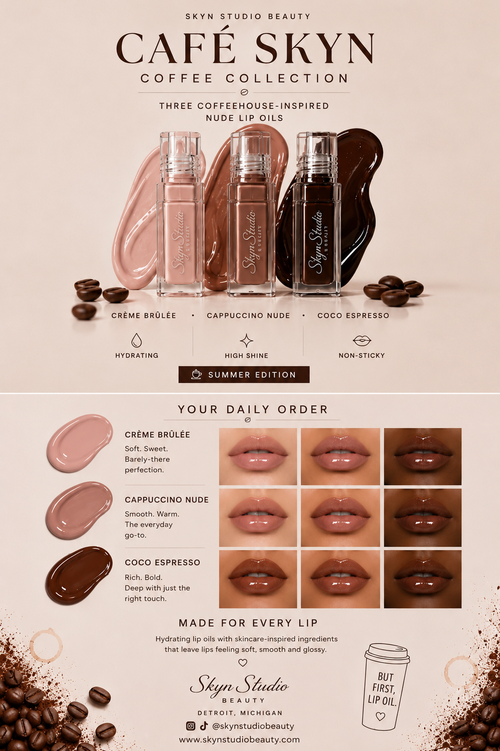 Cafe Skyn Coffee Nude Collection Lip Oils