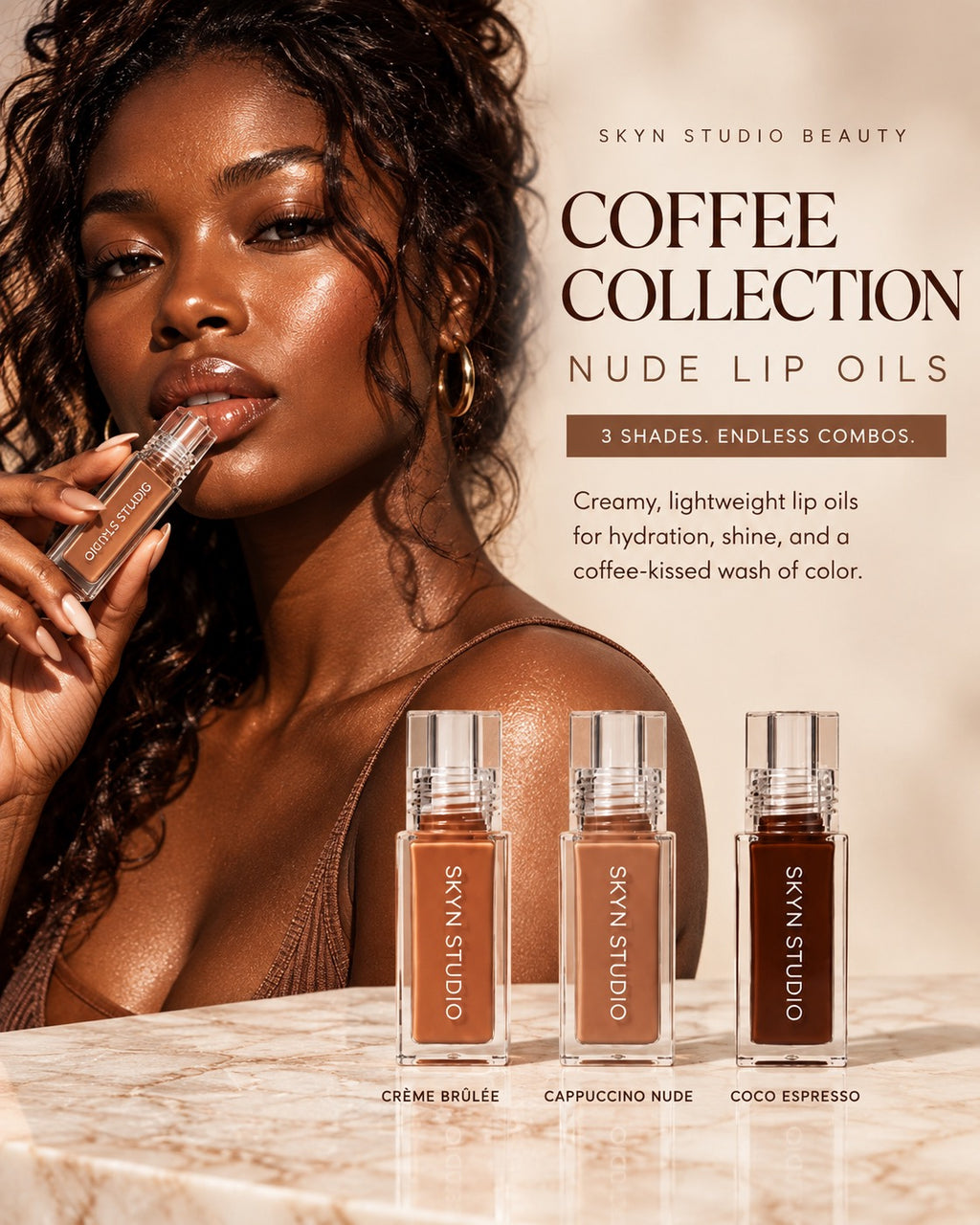 Cafe Skyn Coffee Nude Collection Lip Oils